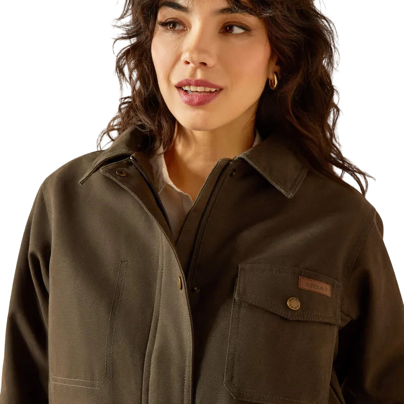 Ariat Women's Western Canvas Chore Jacket - Earth