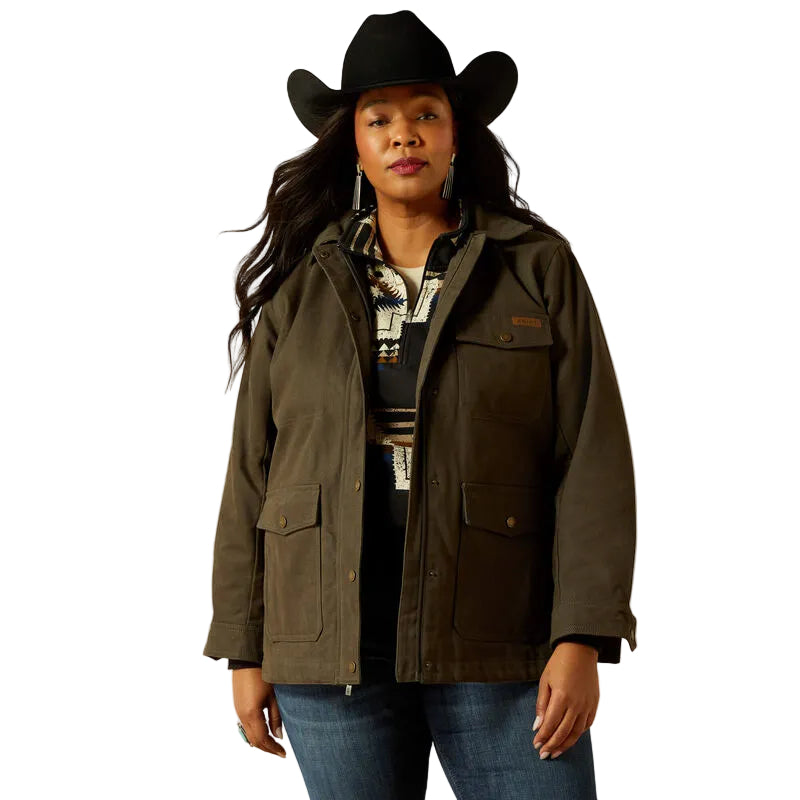 Ariat Women's Western Canvas Chore Jacket - Earth