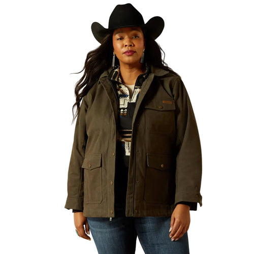 Ariat Women's Western Canvas Chore Jacket - Earth