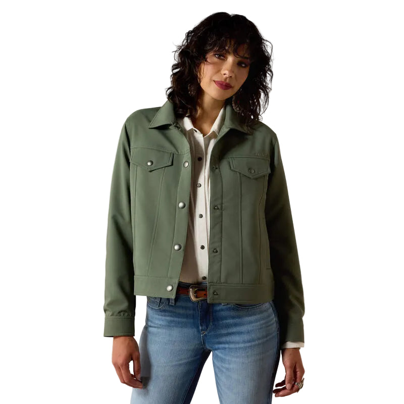 Ariat Women's Long Sleeve Wagoner Lightweight Jacket - Duck Green