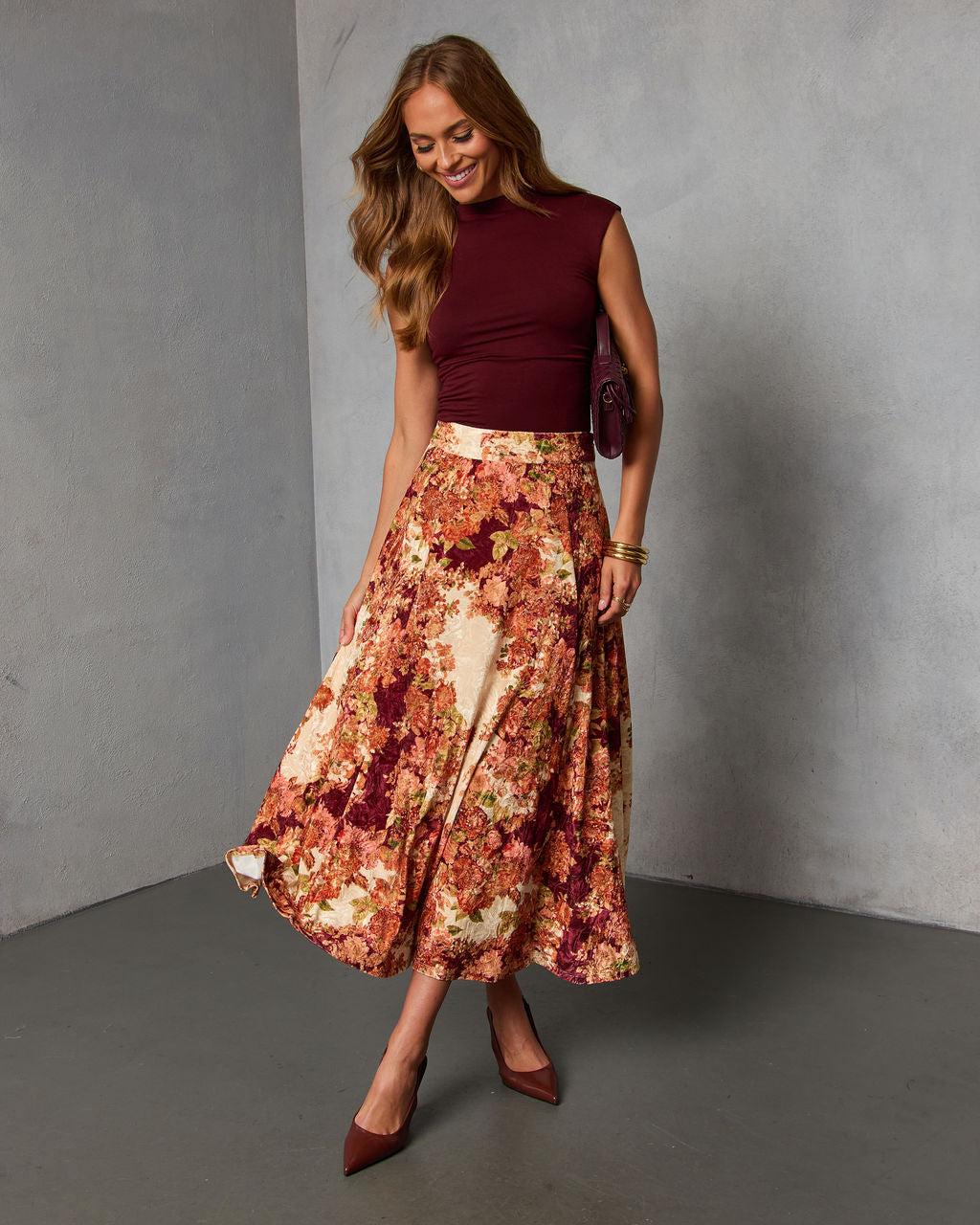 Bahia Bloom Printed Maxi Skirt