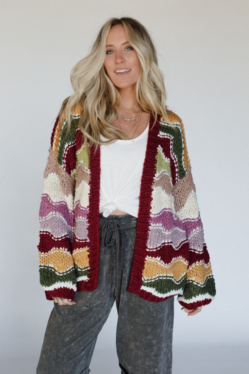 Chasing Harmony Cardigan - Plum - Pre Order