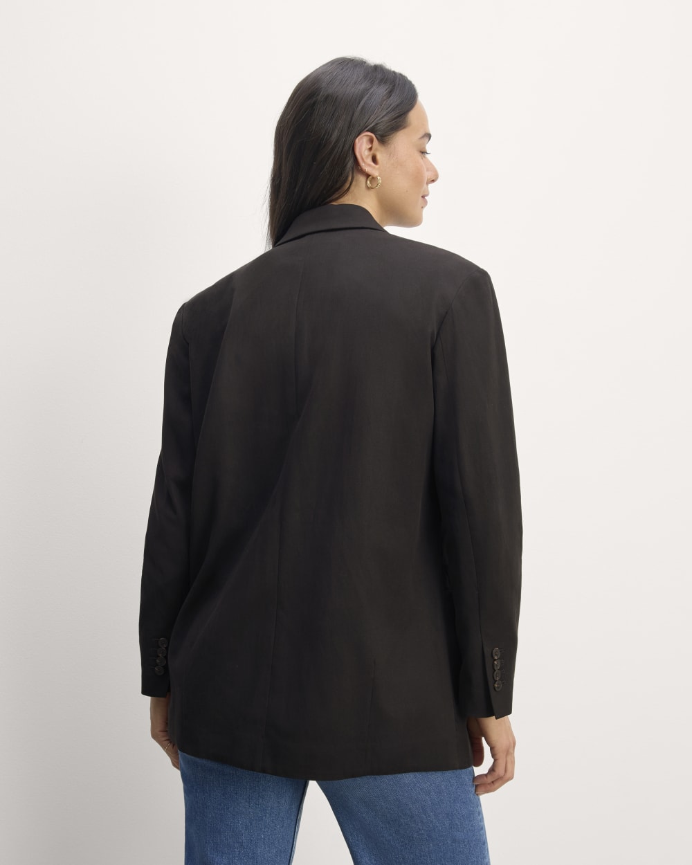 The Double-Breasted Blazer in Buttersmooth | Black