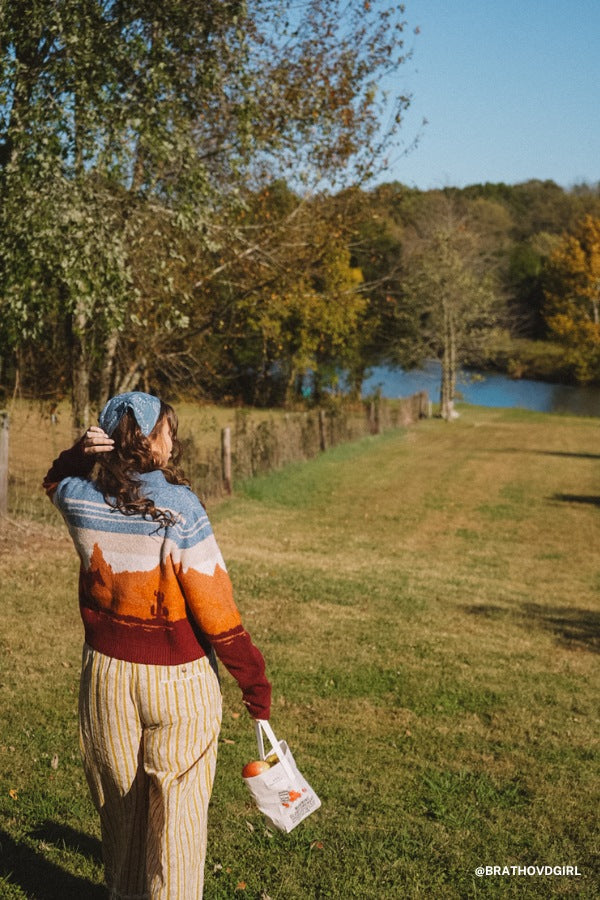 Sierra Sunset Sweater Cardigan - Blue