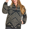 Panhandle Women's Long Sleeve Aztec Bomber Jacket-Black/Grey