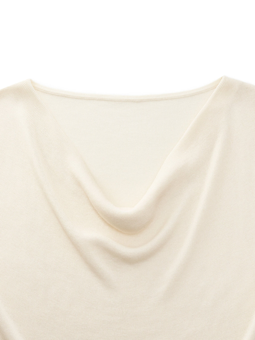 Tencel Mulberry Silk Cowl Neck Women Cap Sleeve Knit Top