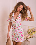 Light Flora Belted Floral Mini Dress