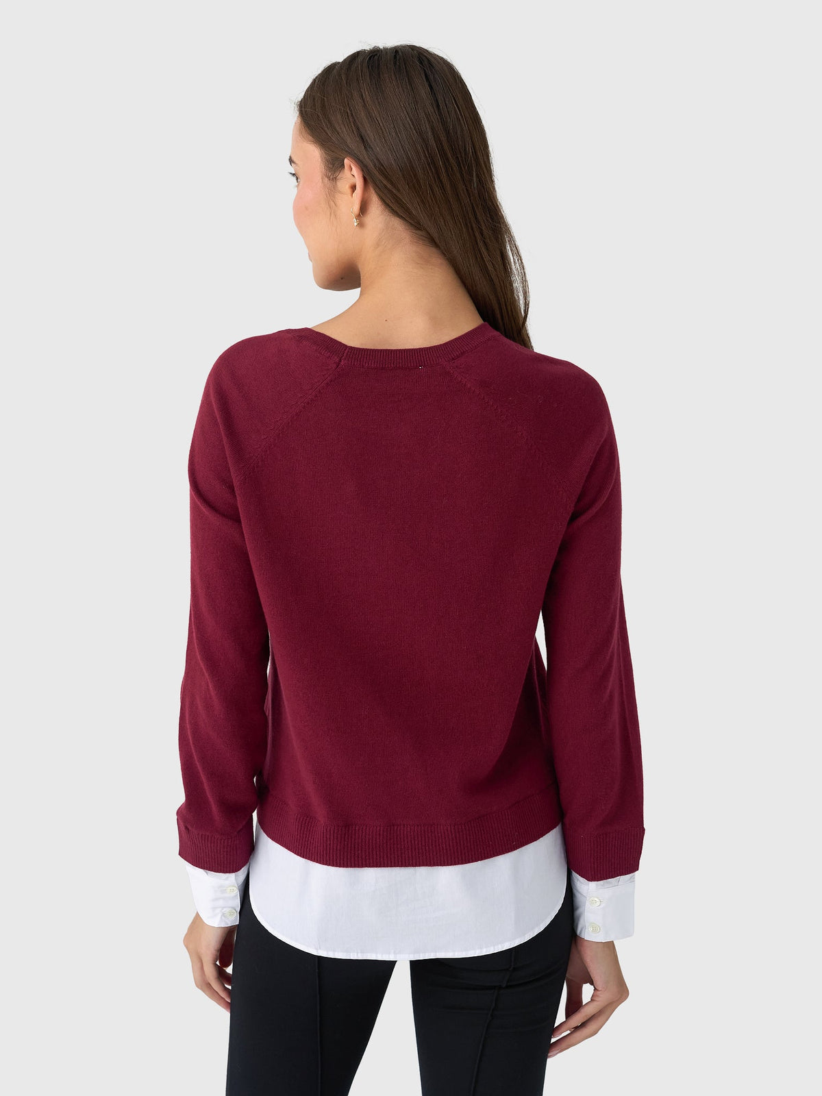 Eche Women's Crewneck Two-Fer Sweater