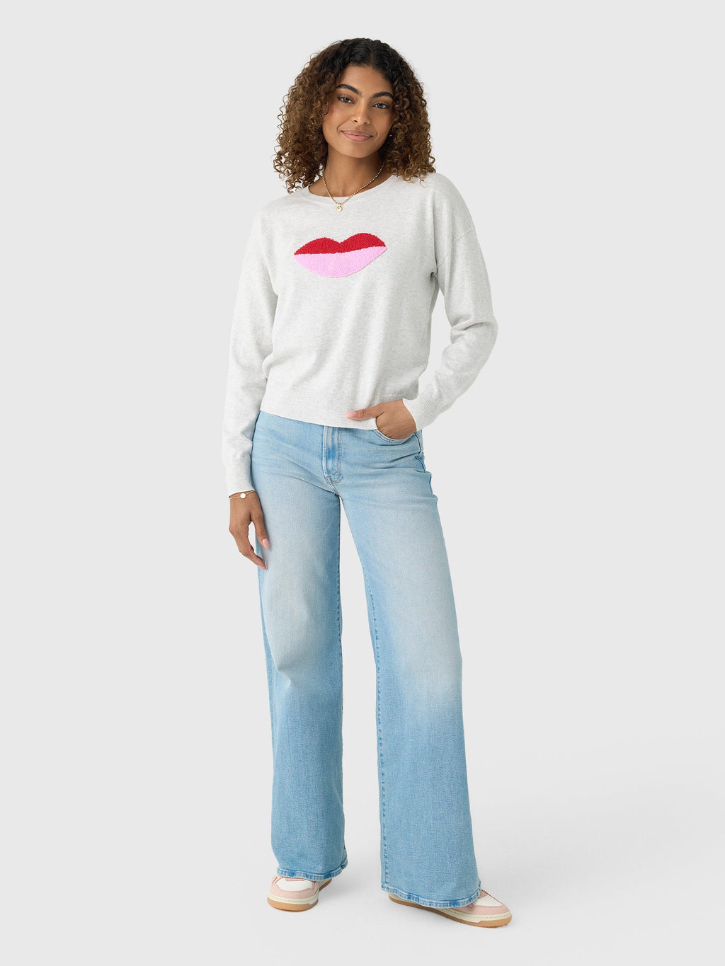 Eche Women's Lips Crew Sweater