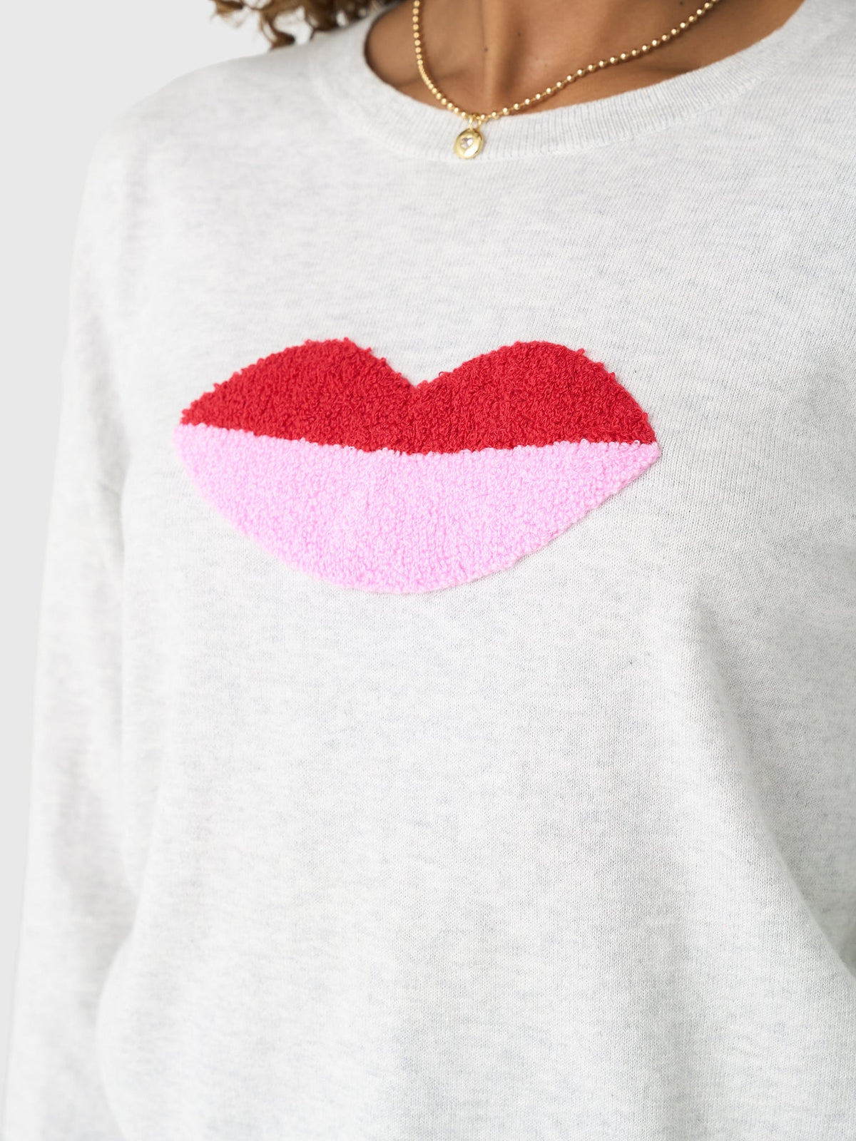 Eche Women's Lips Crew Sweater
