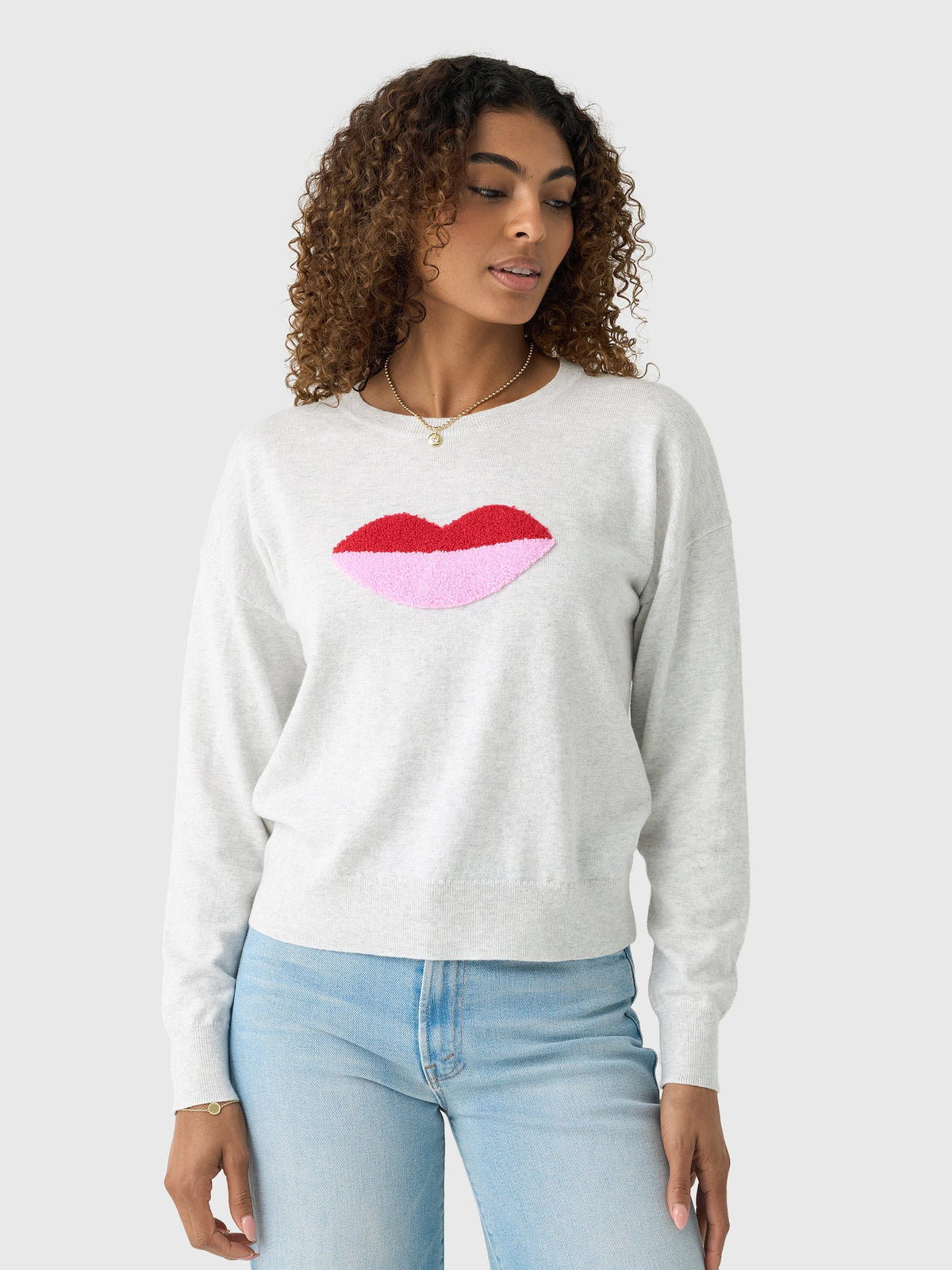 Eche Women's Lips Crew Sweater