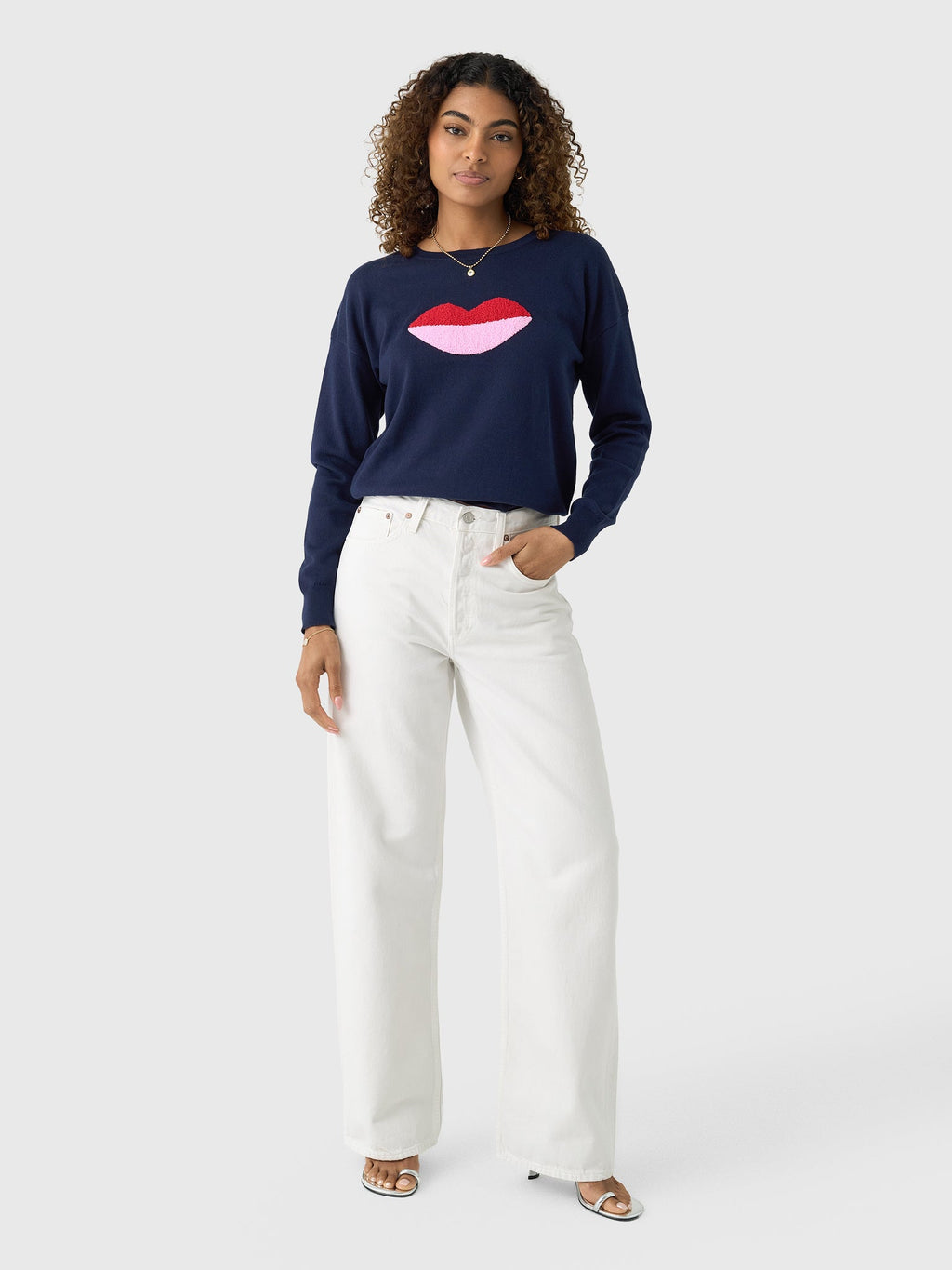 Eche Women's Lips Crew Sweater