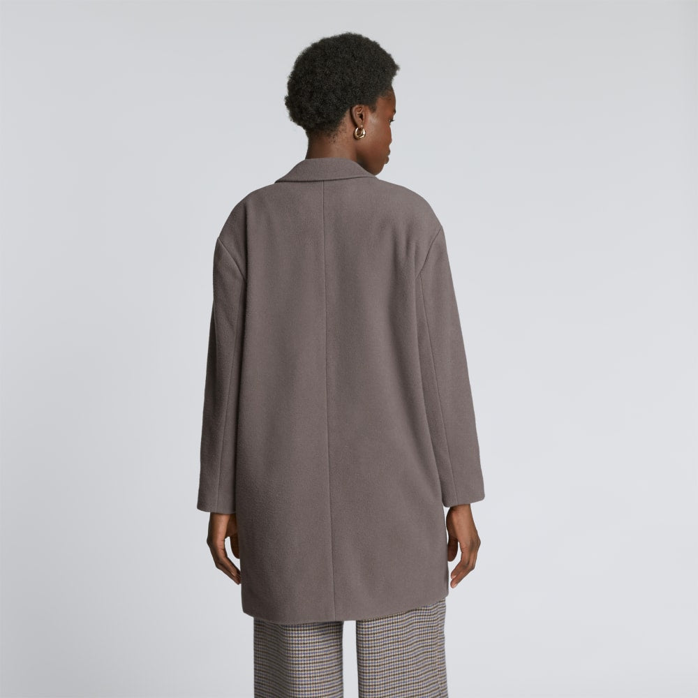The Italian ReWool? Cocoon Coat | Taupe Grey