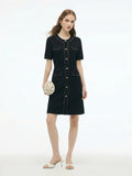 Tencel Blend Round Neck Women Knit Mini Dress