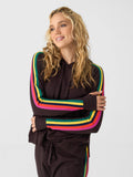 Eche Women's Solid Striped Hoodie