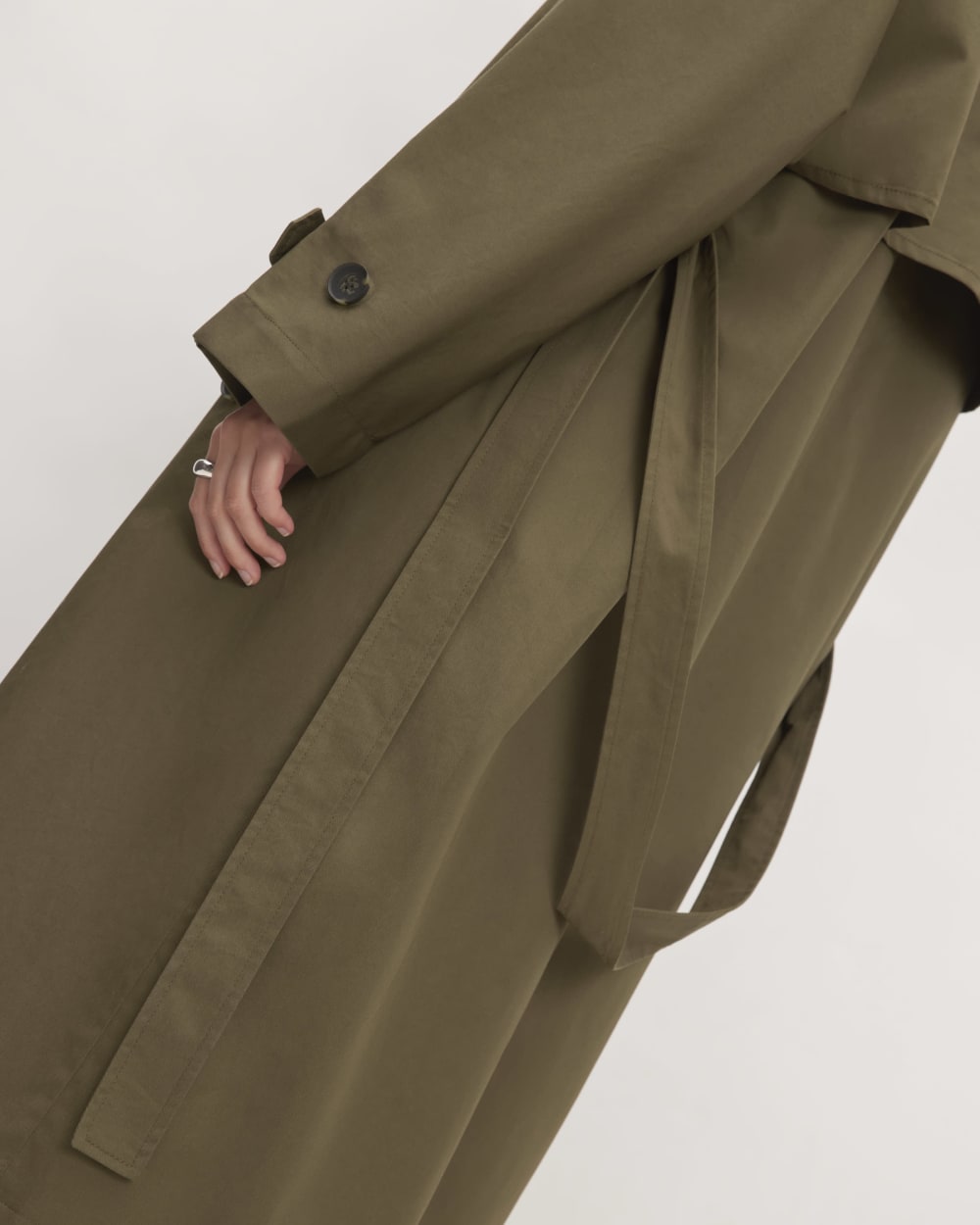 The Cotton Long Trench Coat | Beech