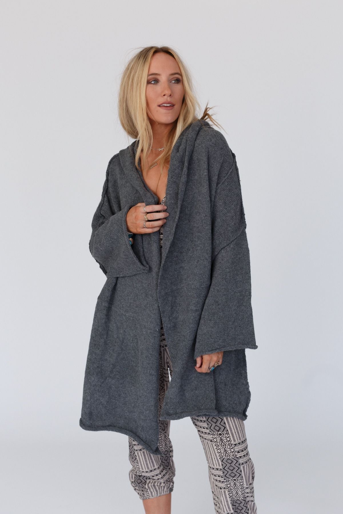 Charlie Oversized Cardigan - Charcoal - Pre Order