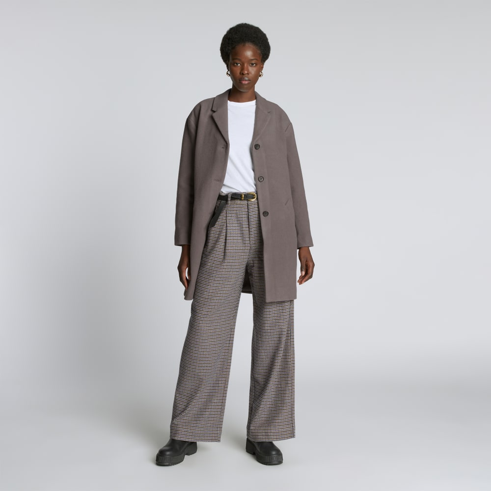 The Italian ReWool? Cocoon Coat | Taupe Grey