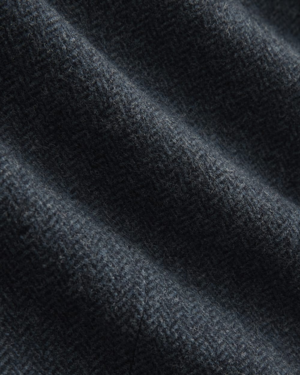 The Oversized Blazer in Wool | Navy Herringbone