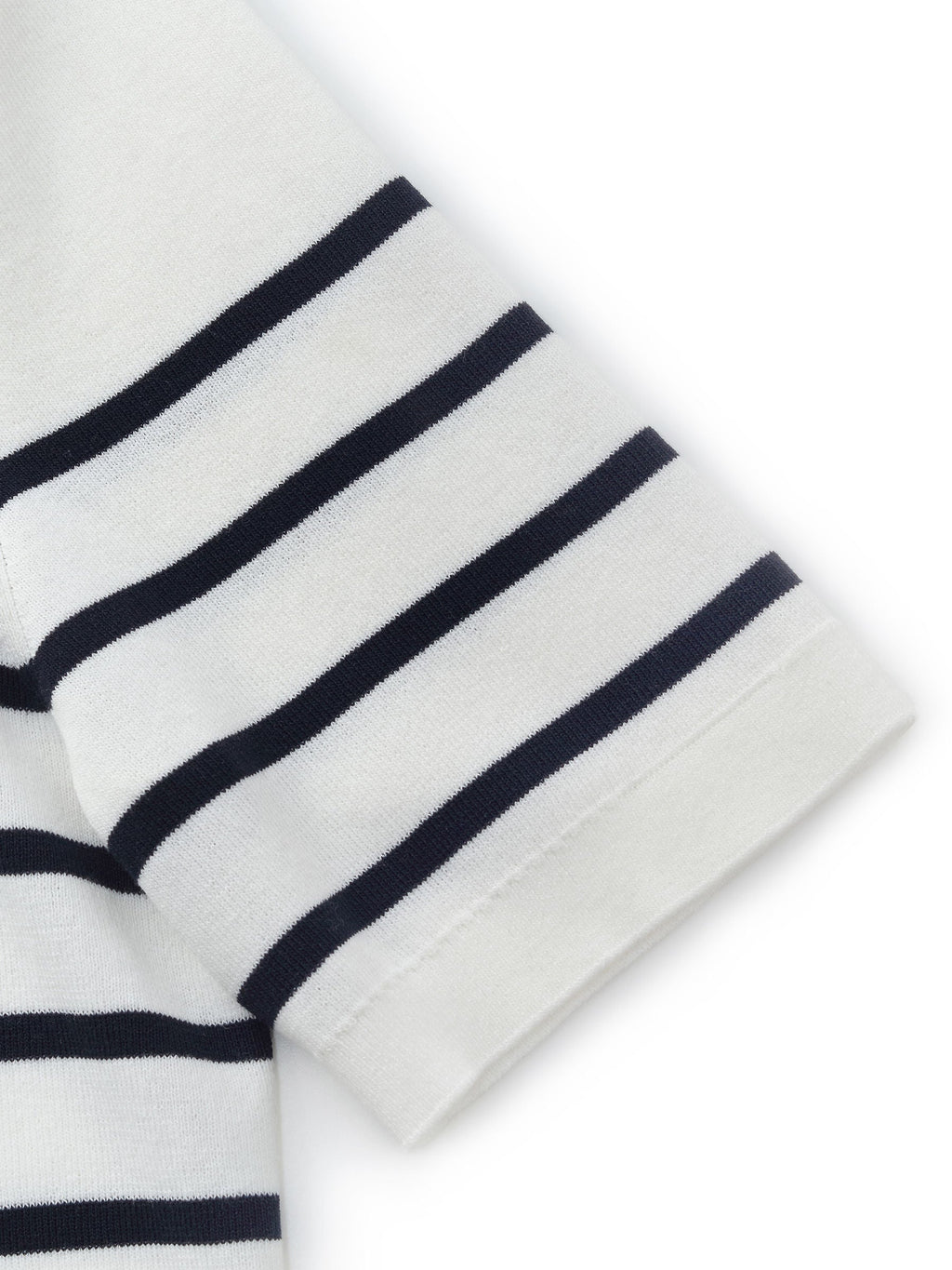 Lyocell Blend Stripe Women Knit Top With Detachable Sailor Collar