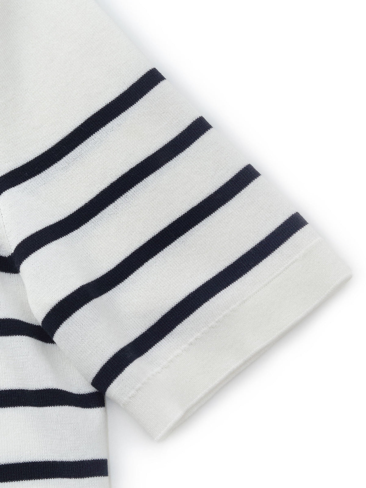 Lyocell Blend Stripe Women Knit Top With Detachable Sailor Collar