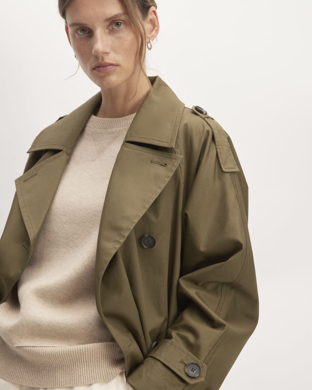 The Cotton Long Trench Coat | Beech