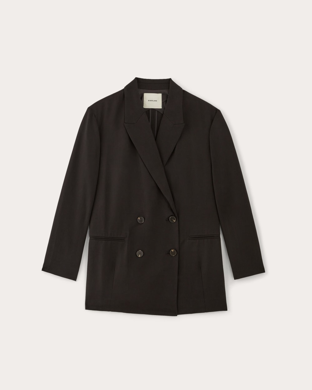 The Double-Breasted Blazer in Buttersmooth | Black