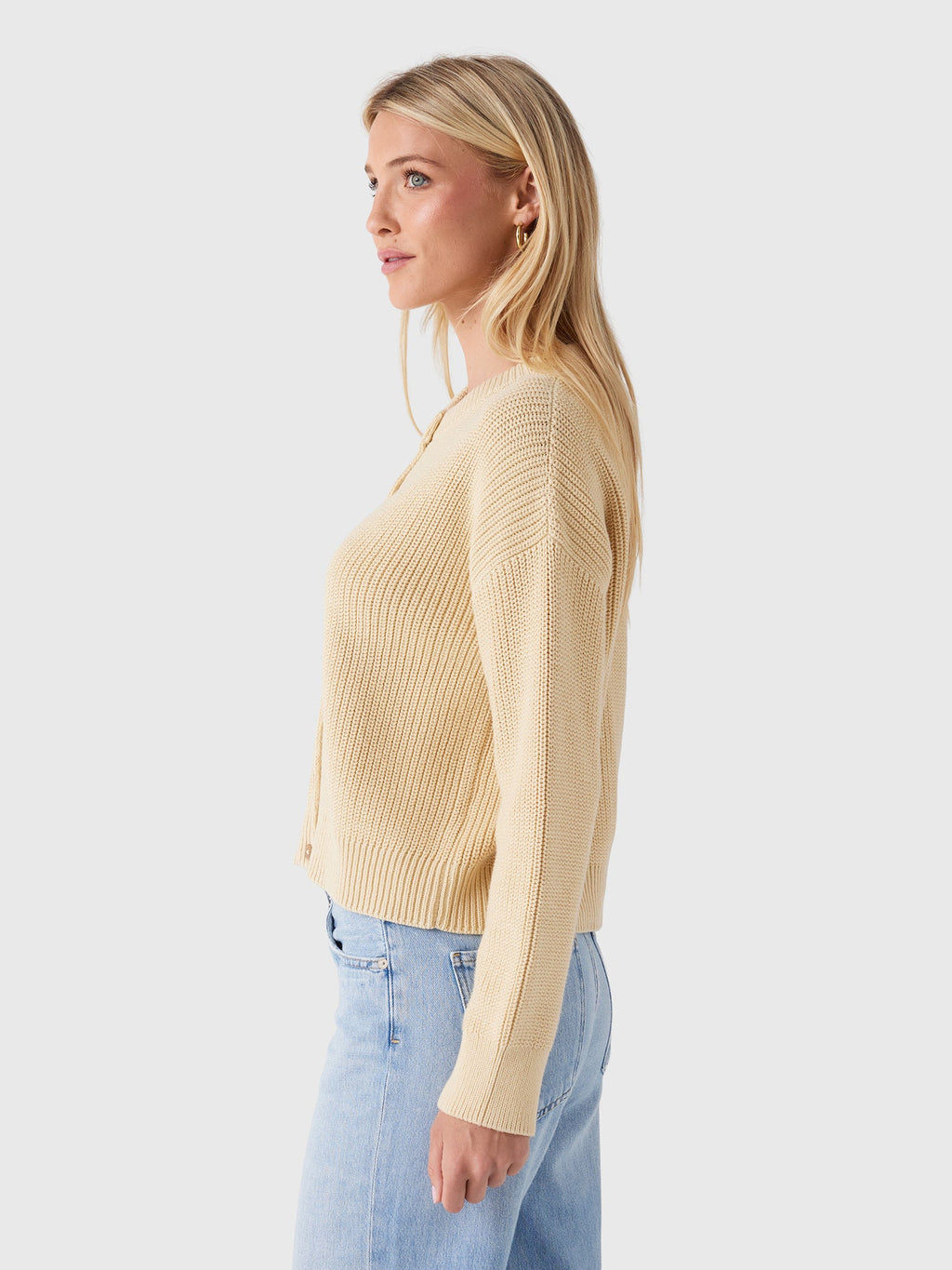 Jenni Kayne Women's Cotton Hayes Crewneck Cardigan