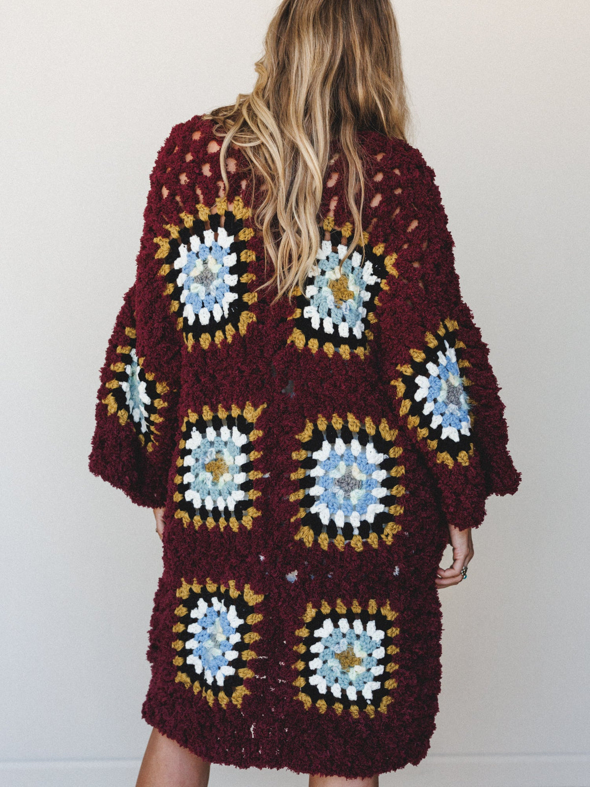 Not Your Grannys Cardigan - Wine