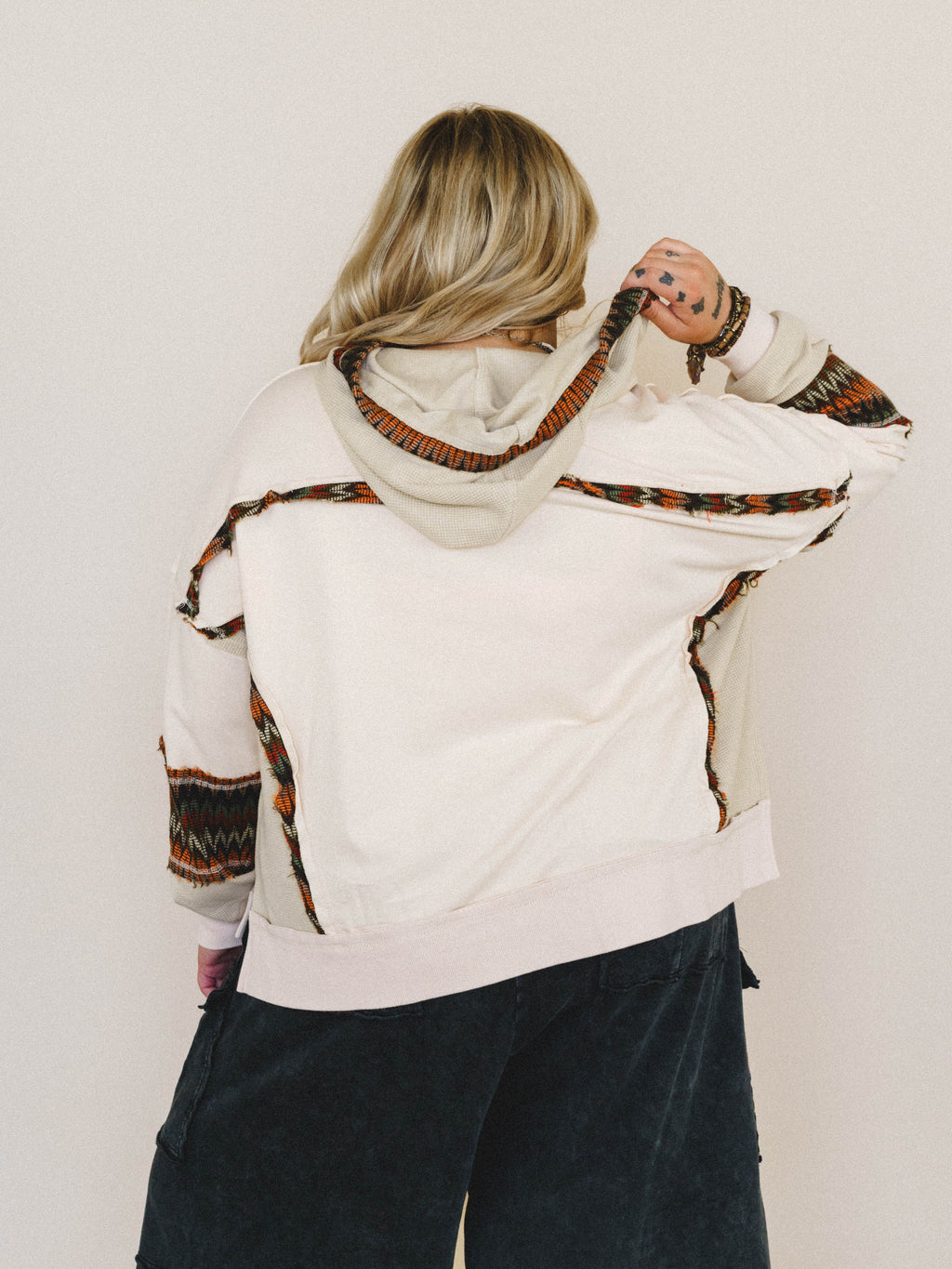 Patchwork Poppy Sweater - Natural