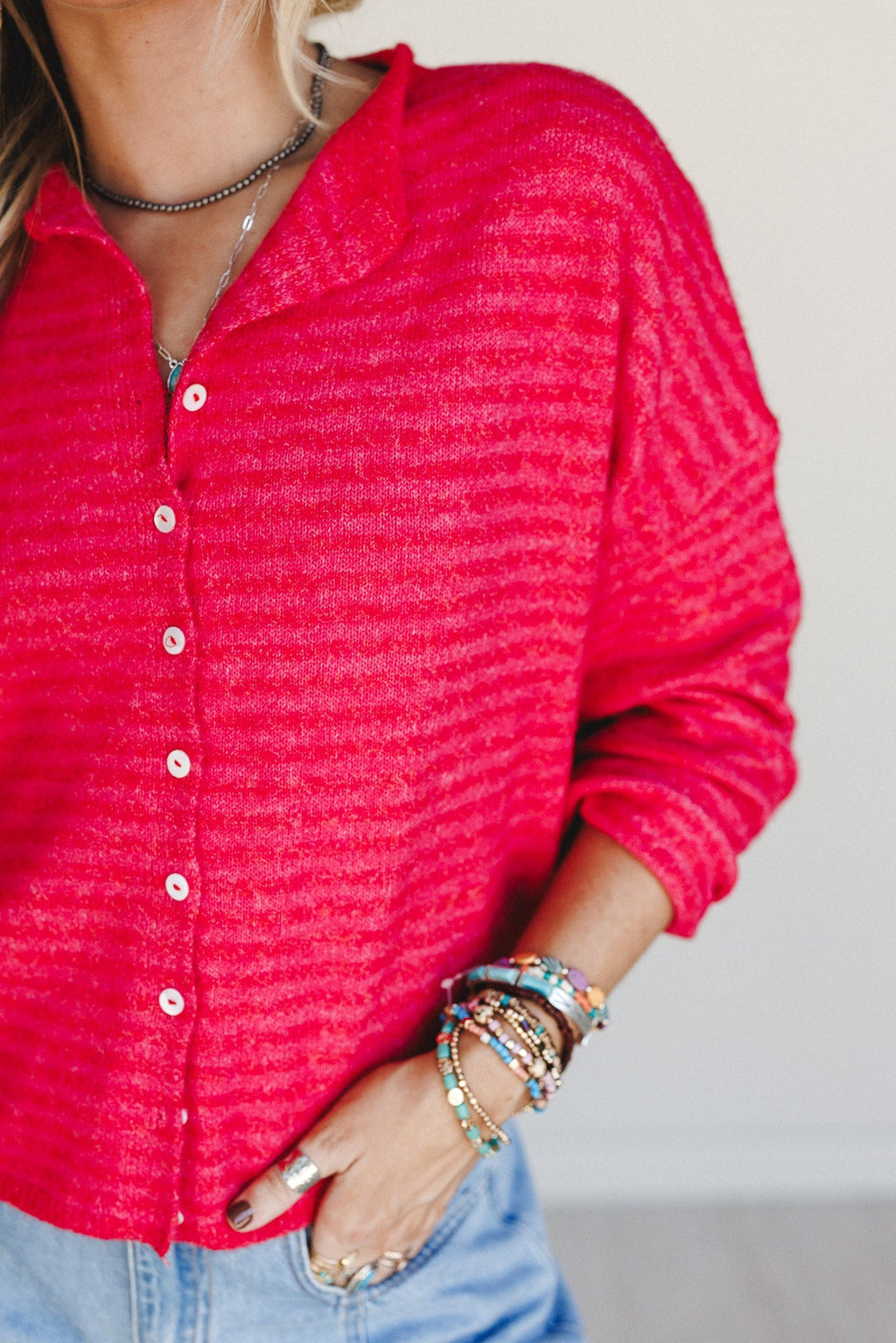 Day Trip Sweater - Red