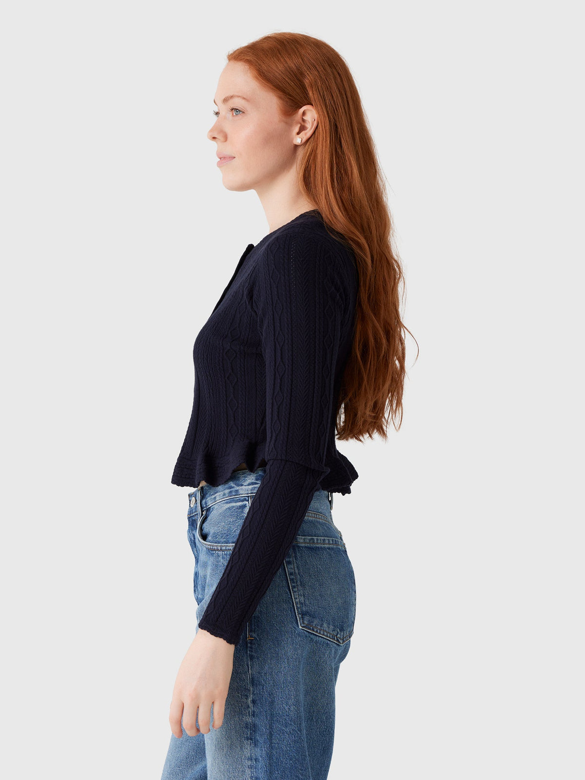 LoveShackFancy Women's Orly Stretch Pointelle Cardigan