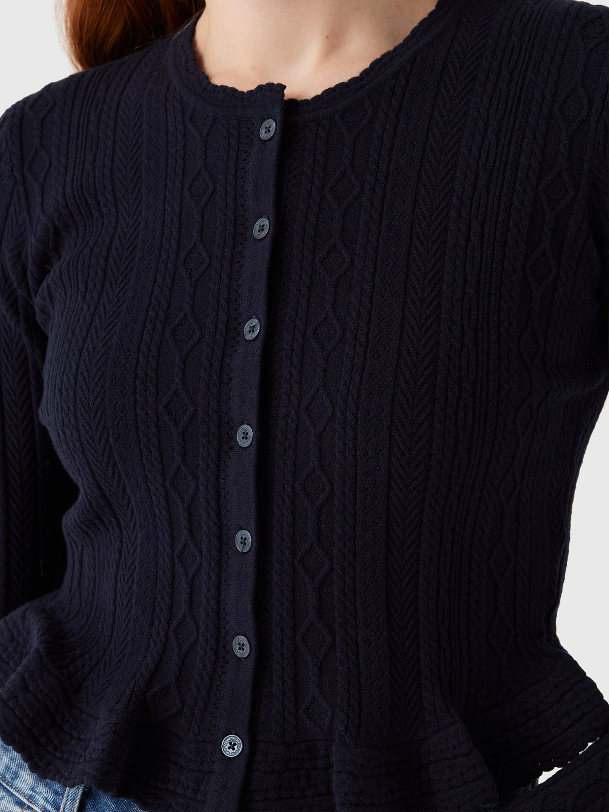 LoveShackFancy Women's Orly Stretch Pointelle Cardigan