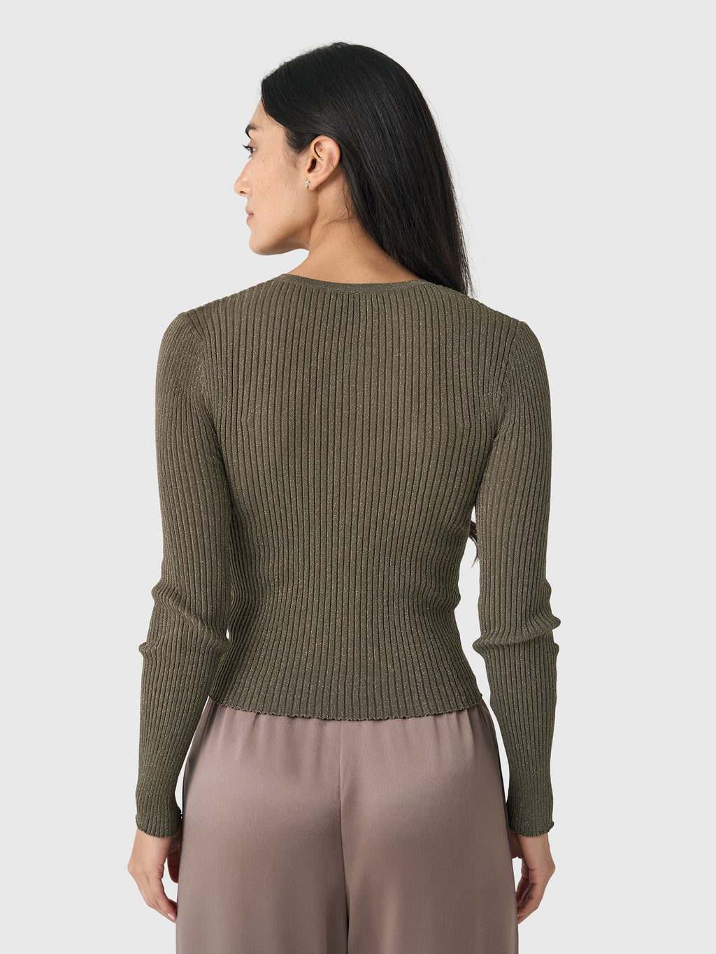 Leset Women's Blake Rib Crew Cardigan