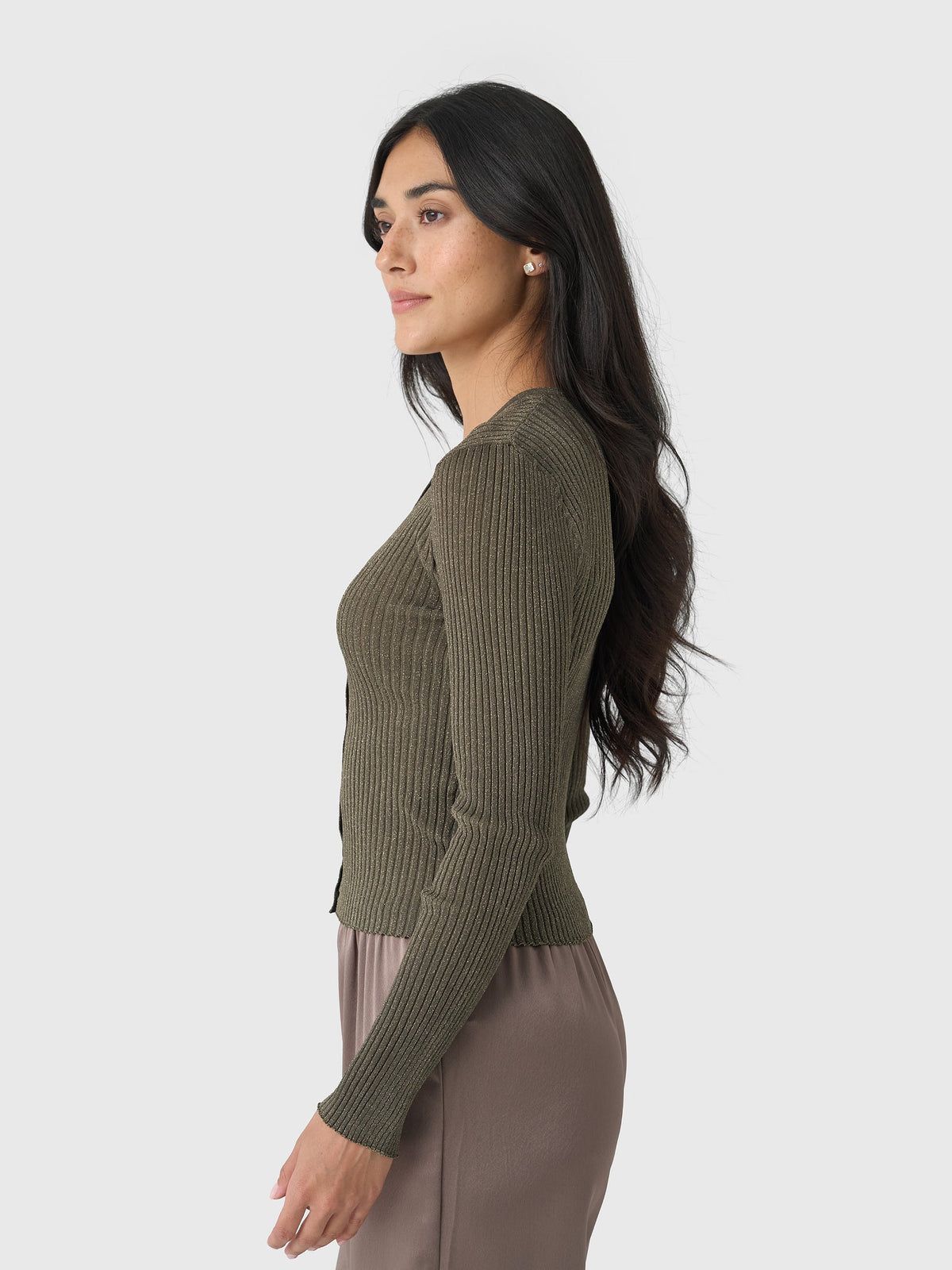 Leset Women's Blake Rib Crew Cardigan