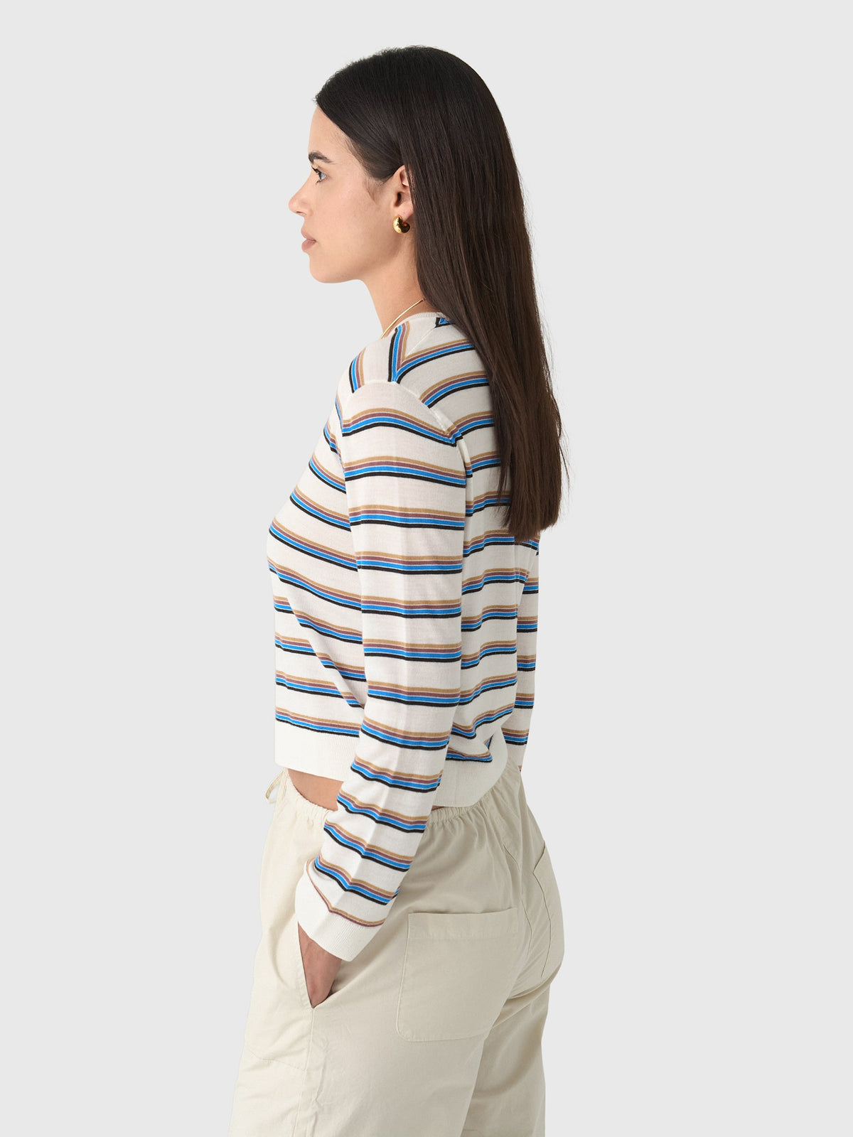 Leset Women's James Stripe Classic Crew