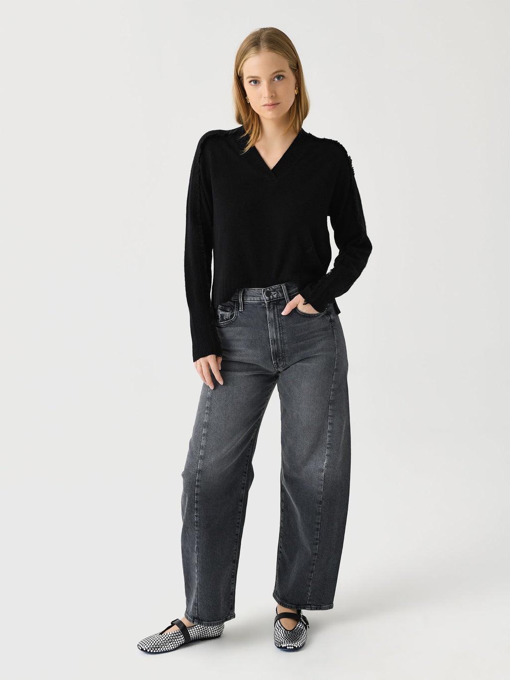 Brochu Walker Women's The Jolie Fringe Vee Sweater