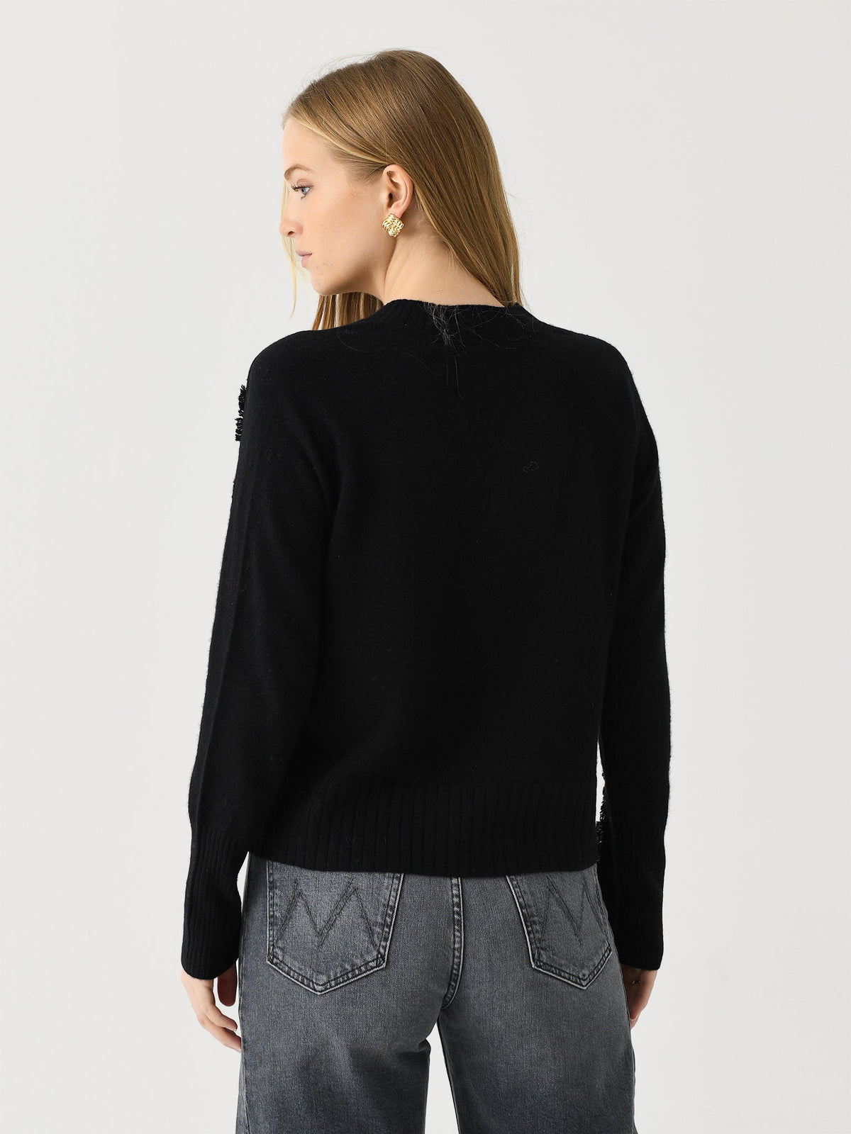 Brochu Walker Women's The Jolie Fringe Vee Sweater