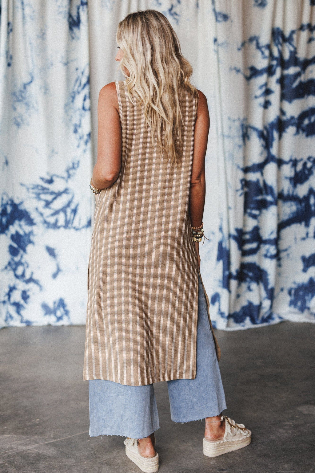 The Nest Sundown Stripes Cardigan - Khaki