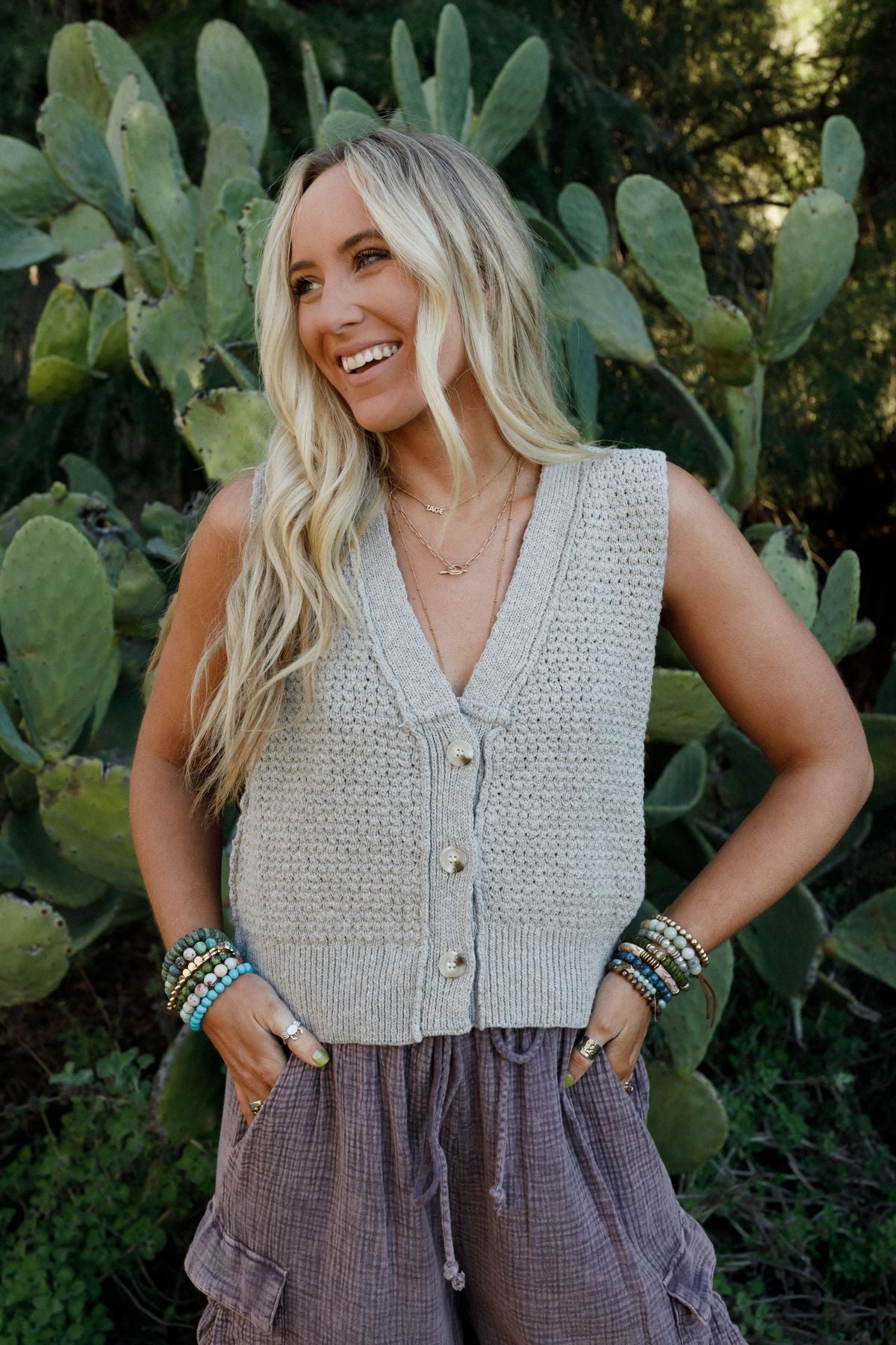 Aire Sweater Vest - Taupe - Pre Order