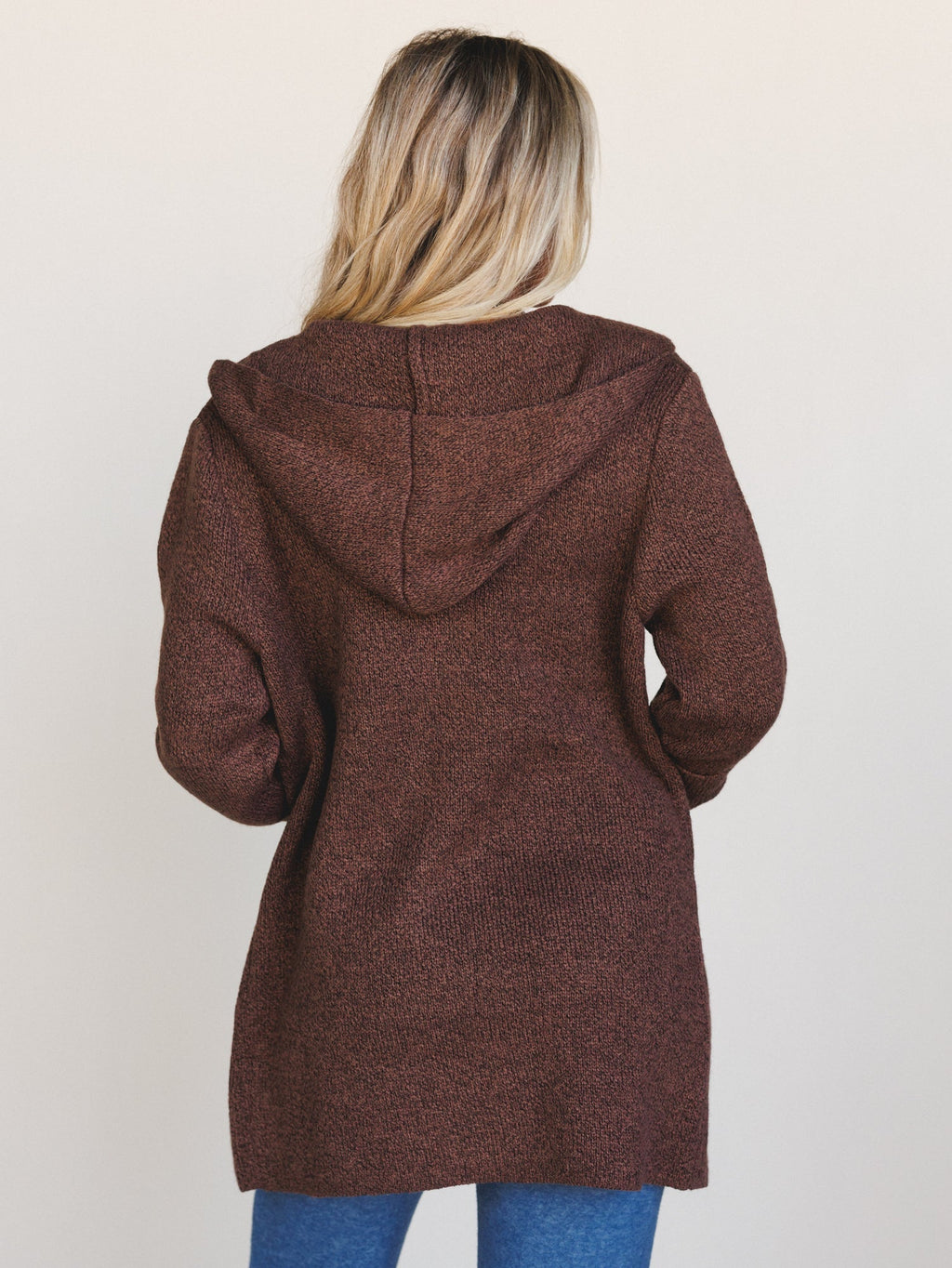 Autumn Eve Hooded Cardigan - Brown
