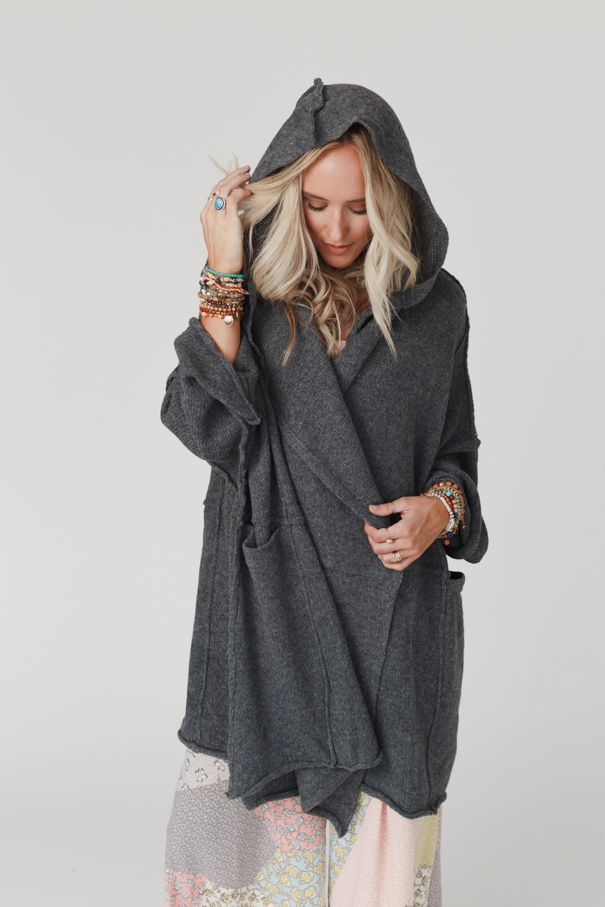 Charlie Oversized Cardigan - Charcoal - Pre Order