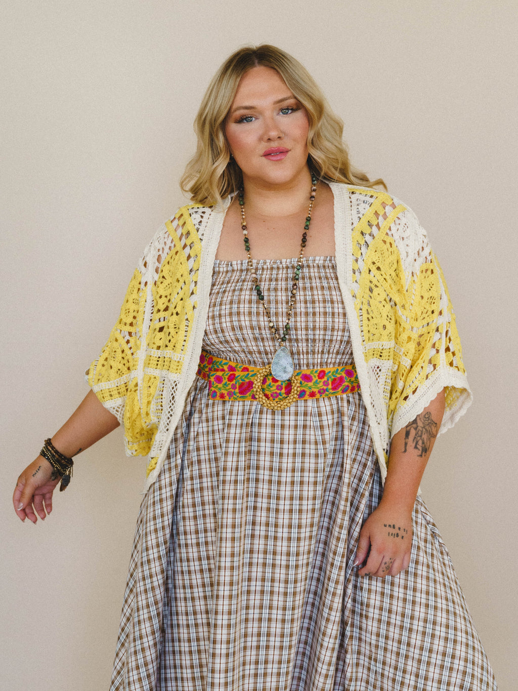 Sunny Days Cardigan - Yellow Multi