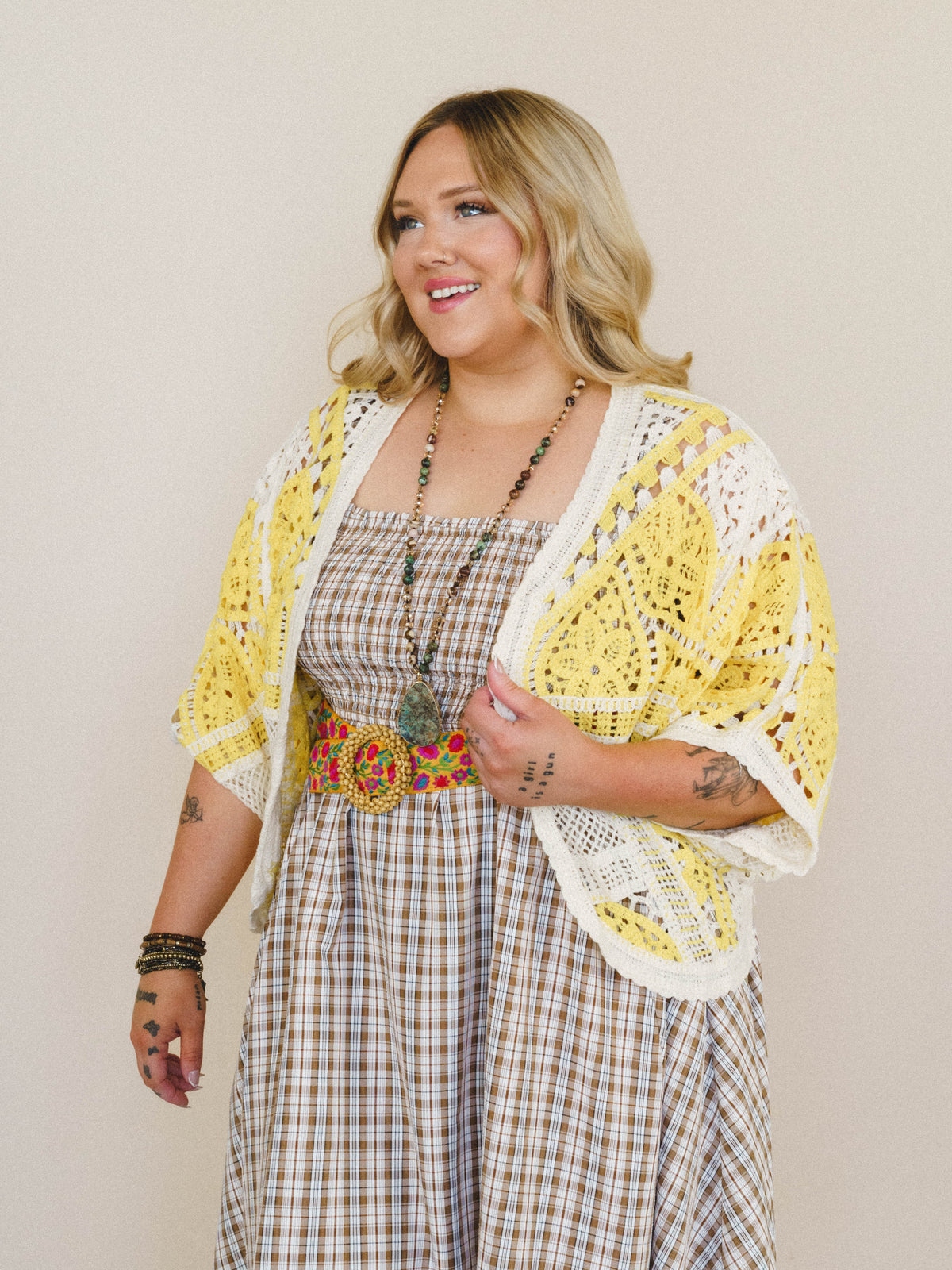 Sunny Days Cardigan - Yellow Multi