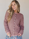 Amara Button Down Cardigan - Rose - Pre Order