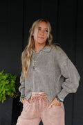 Boheme Button Up Sweater - Mocha - Pre Order