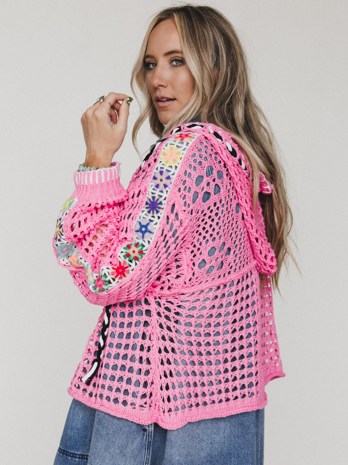 Color Maze Cardigan - Candy Pink - Pre Order