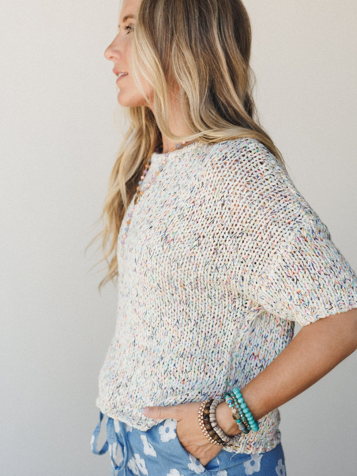 Sprinkle of Color Sweater  - Oatmeal Multi