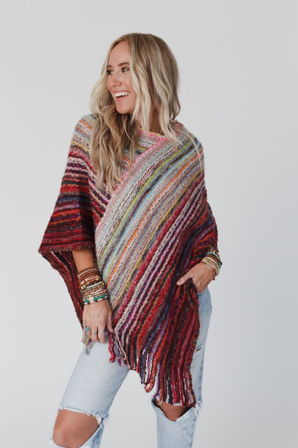 Madeleine Poncho - Multi - Pre Order