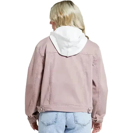 Risen Women's Oversized Long Sleeve Hoodie Jacket - Mauve